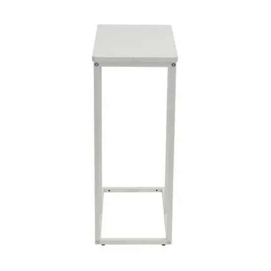 Household Essentials 25" Jamestown C-Shaped End Table White {10}
