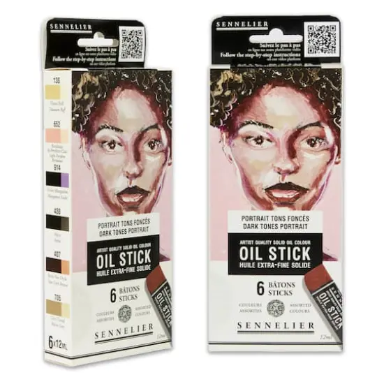 Sennelier Dark Tones Portrait 6 Color Oil Stick Mini Cardboard Set {5}