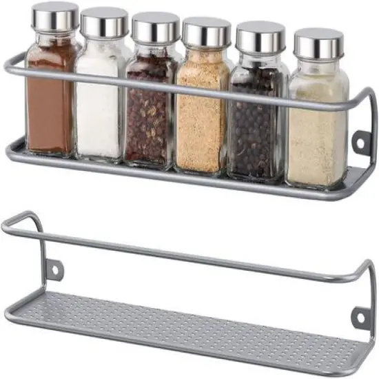 NEX&trade; Silver Spice Rack Wall Organizers, 2ct. {1}
