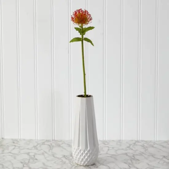 Pincushion Artificial Flower Stem, 6ct. Orange Red {5}