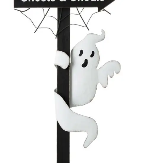 Glitzhome&reg; 42" Lighted Halloween Haunted House Yard Stake {7}