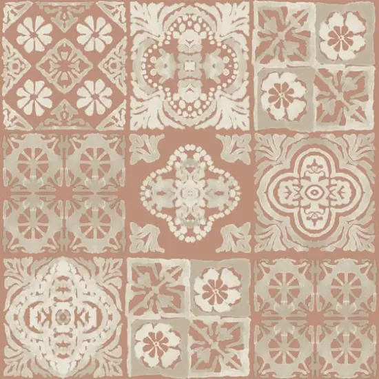 RoomMates Marrakesh Tile Peel & Stick Wallpaper Clay/Gray {1}