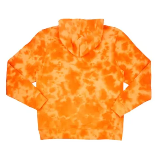 Orange Tie Dye Jack-o'-Lantern Face Adult Pullover Hooded Sweatshirt by Celebrate It&trade; {3}