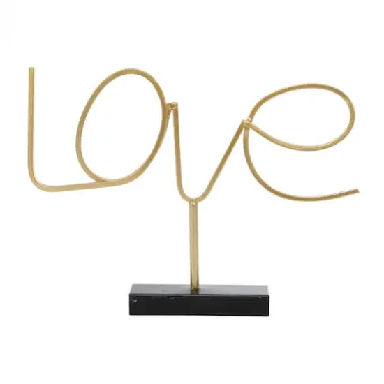 18" Gold Contemporary Love Decorative Sign {3}