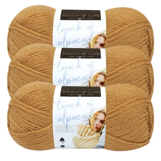 3 Pack Lion Brand&reg; Touch of Alpaca&reg; Yarn Goldenrod {1}