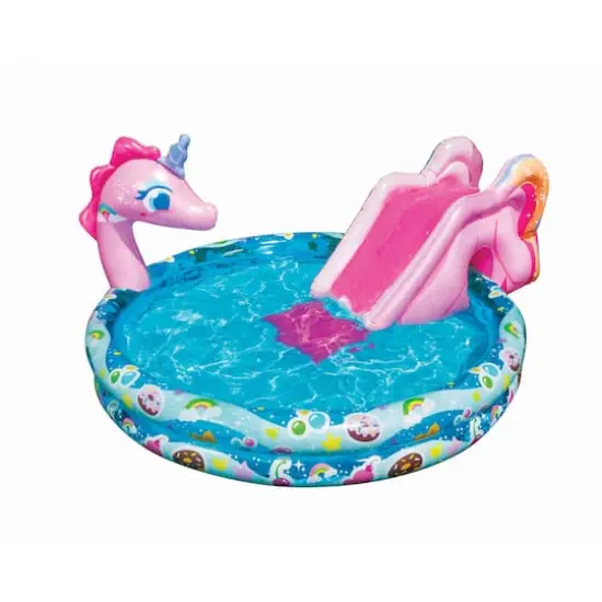 Banzai&reg; 6ft. Spray 'N Splash Unicorn Pool&trade; {3}