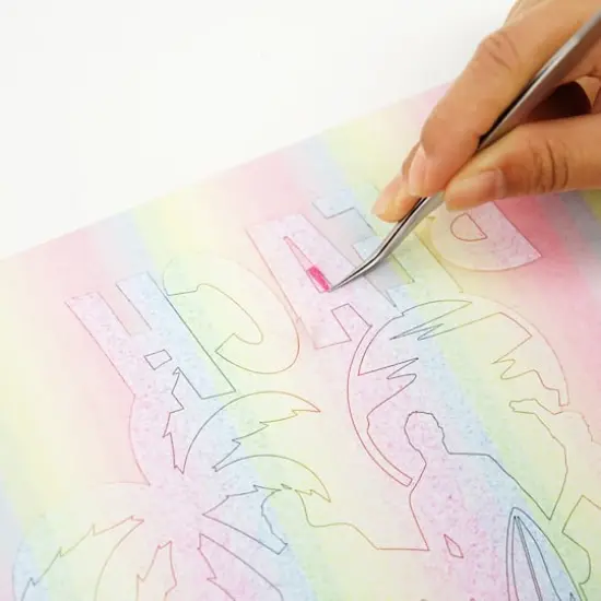 Glitter Rainbow Stripes Heat Transfer Vinyl by Make Market&reg; {5}