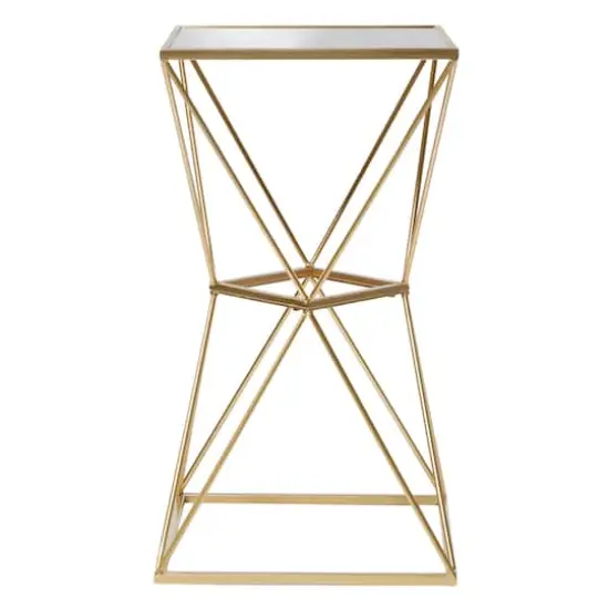 16" Glam Metal Accent Table {5}