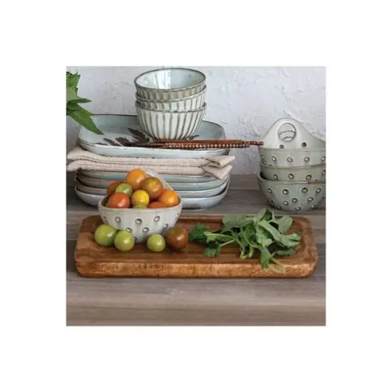 Hello Honey&reg; 11.75" Mango Wood Tray with Laser Etched Botanicals {4}