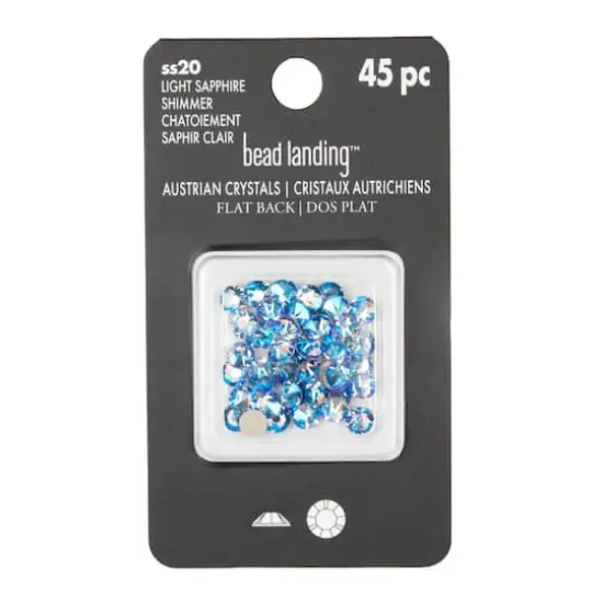 SS20 Round Flatback Austrian Crystals by Bead Landing&trade;, 45ct. Light Sapphire Shimmer {5}