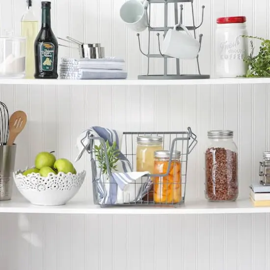 DII&reg; Medium Rectangle Metal Basket Cool Gray {6}