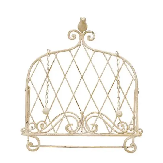 Hello Honey&reg; Cream Finish Metal Cookbook Holder with Bird {1}