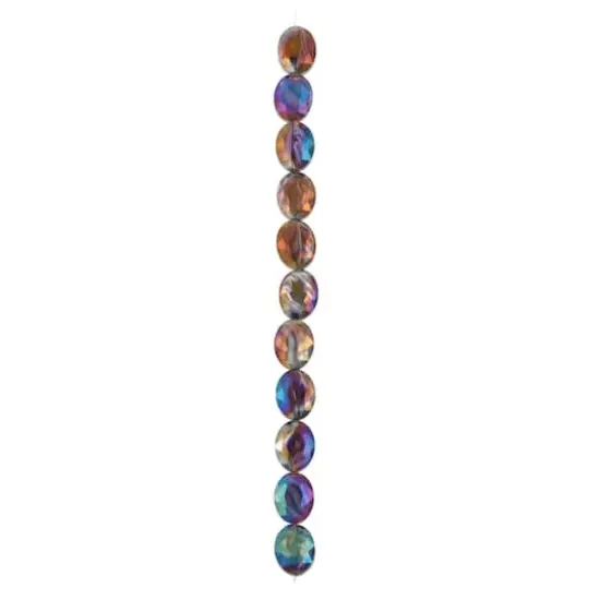 Purple Faceted Glass Oval Beads, 15.5mm by Bead Landing&trade; {4}