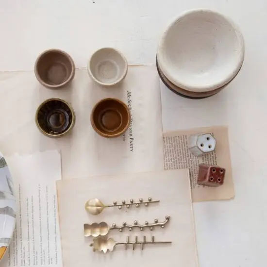 Hello Honey&reg; 5" Earthen Hues Stoneware Bowl Set {4}