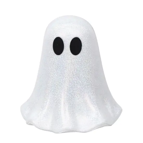 9" Iridescent Glitter Ghost Tabletop Décor by Ashland® White {1}