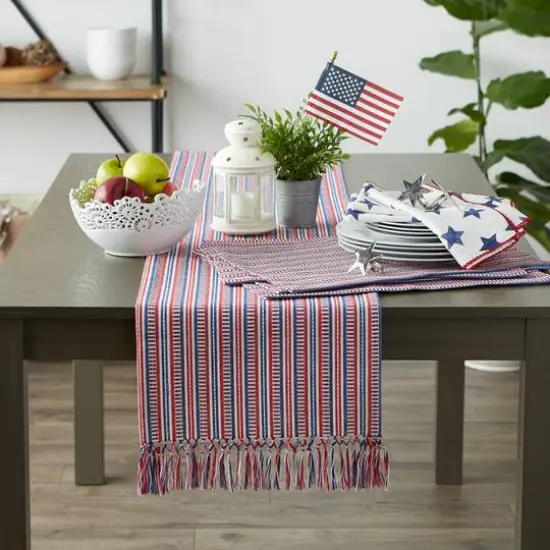 DII&reg; Red, White & Blue Dobby Stripe Placemats, 6ct. {3}