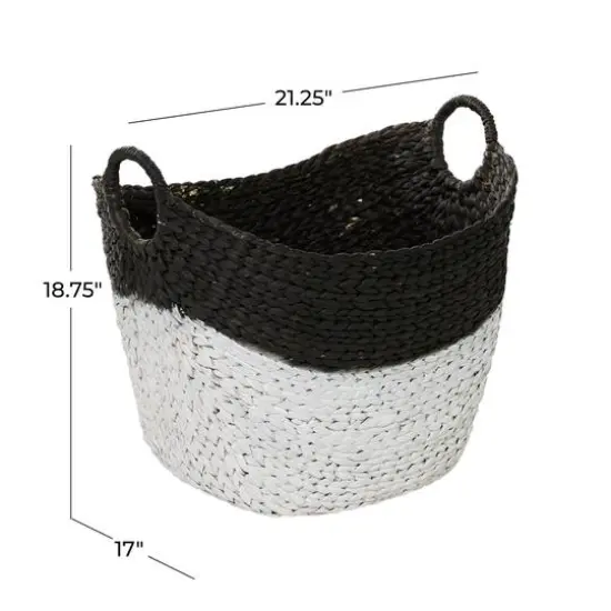 CosmoLiving by Cosmopolitan Black Sea Grass Contemporary Storage Basket {6}