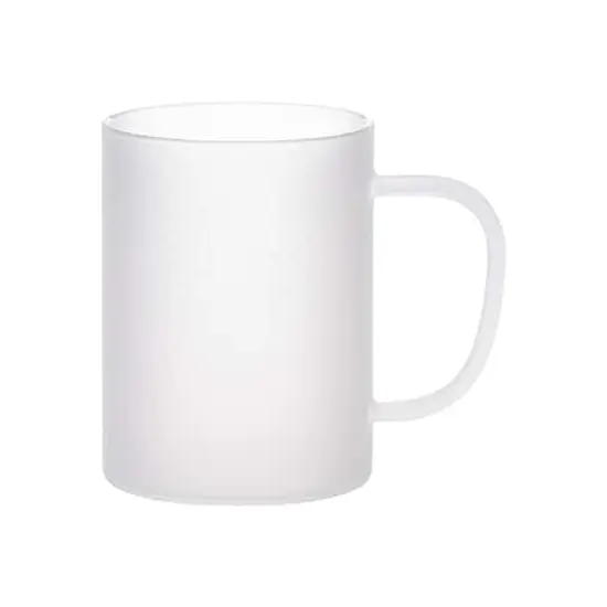 Craft Express 4ct. 15oz. Frosted White Glass Mug {1}