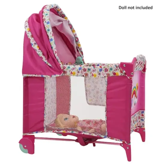 509 Crew Baby Alive Pink and Rainbow Deluxe Doll Play Yard {7}