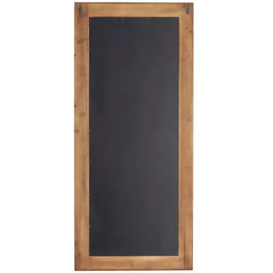 Brown Wood Beaded Frame Wall Mirror with Distressing 24" x 2" x 54" {5}