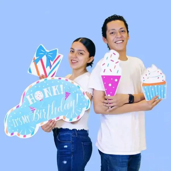 Kate Aspen&reg; Rainbow Birthday Yard Sign Set {1}