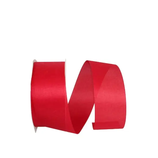 JAM Paper 2.5'' x 50yd. Linen Ribbon Red {1}