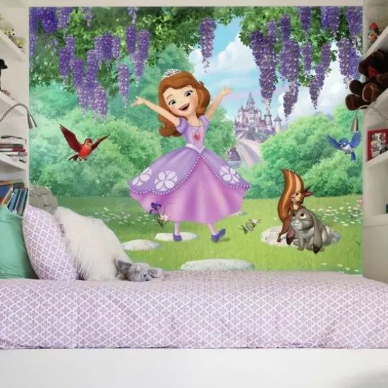 RoomMates Sofia The First XL Chair Rail Prepasted Mural {3}