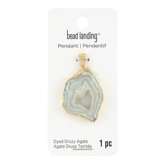 Dyed Natural Druzy Agate Pendant by Bead Landing&trade; {4}
