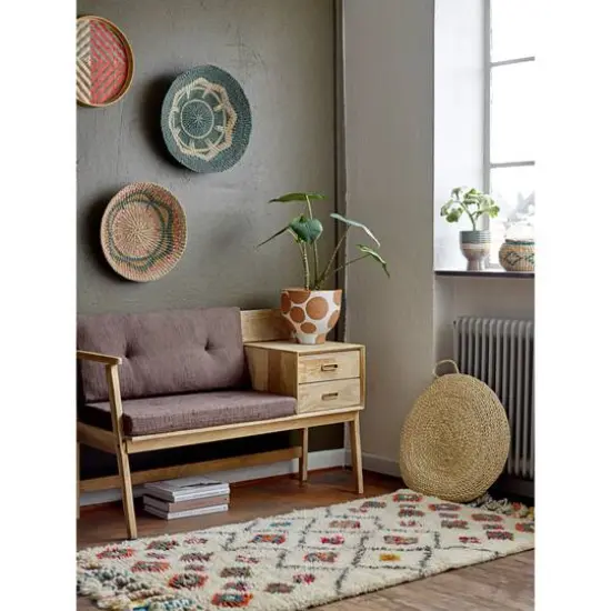 Hello Honey&reg; 9" White & Brown Polka Dot Terra Cotta Pot {3}