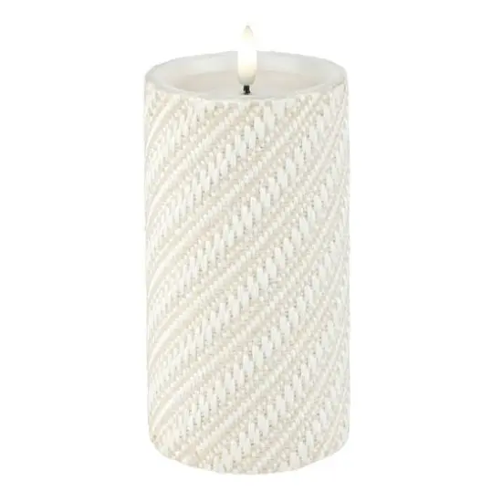 6" Woven Wax LED Pillar Candle by Ashland&reg; White {3}