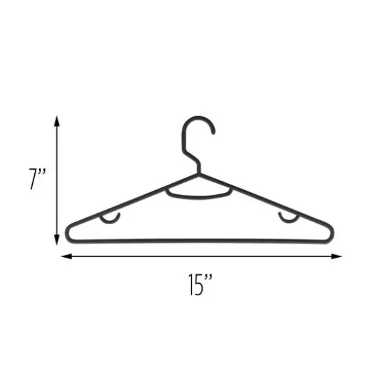 Honey Can Do Black Plastic Hangers, 15ct. {3}