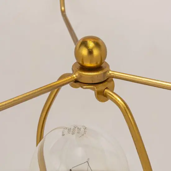 Hello Honey&reg; 22" White & Gold Tropical Table Lamp with Pineapple Detail {9}