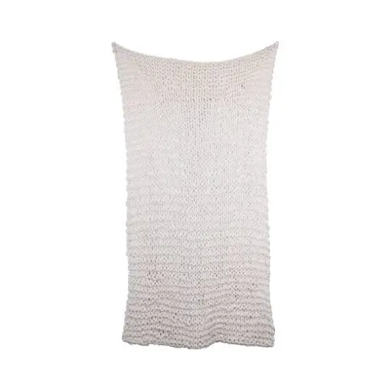 Hello Honey&reg; Cream Acrylic Chunky Knit Throw Blanket {3}