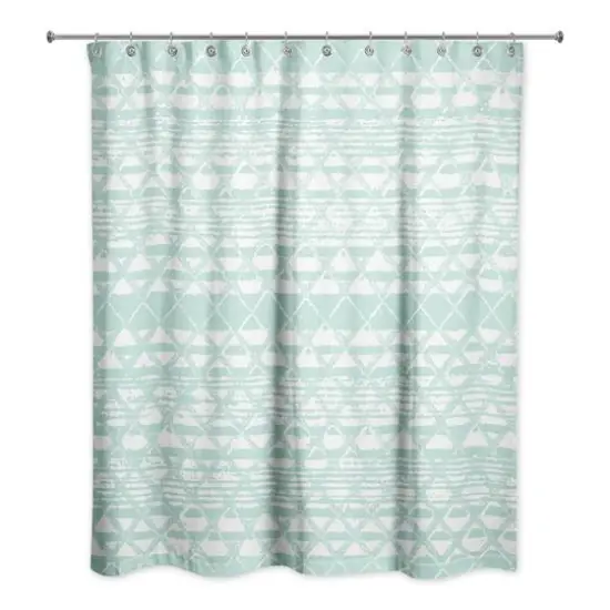 Tribal Woven Geometric Pattern Shower Curtain {1}