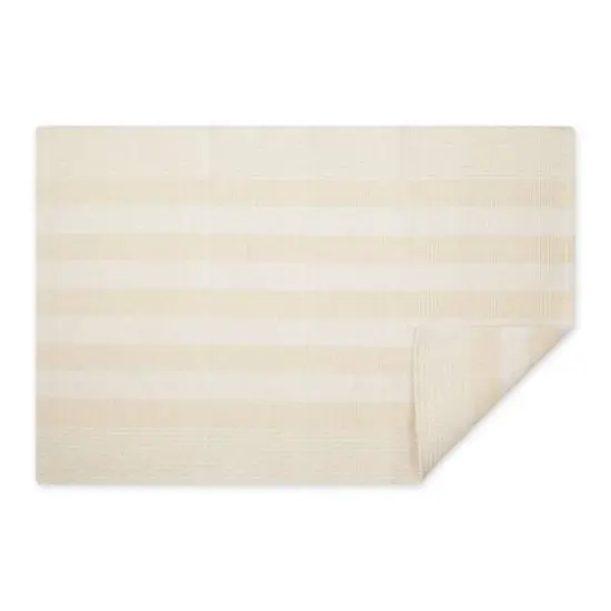 DII&reg; Cabana Stripe Handwoven Recycled Yarn Rug, 2ft. x 3ft. Natural {5}