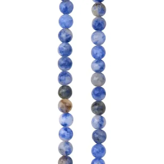 Blue Spotted Sodalite Stone Round Beads by Bead Landing&reg;, 4mm {1}