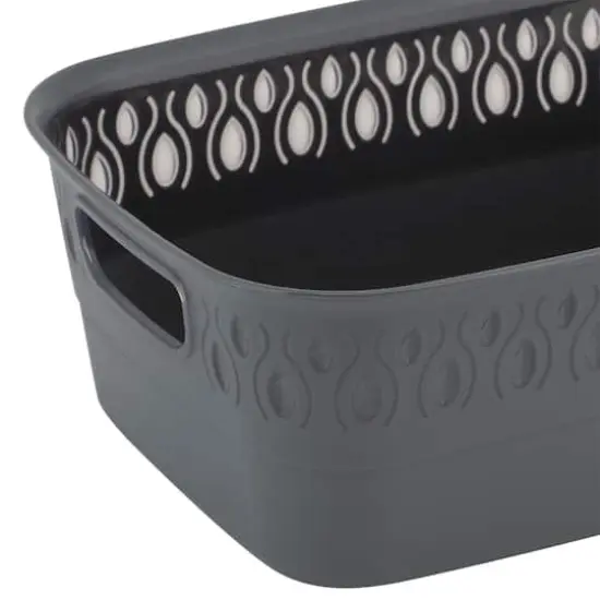 Kitchen Details Gray Gemstone Storage Tote Basket {6}