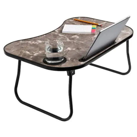 Honey Can Do Black & Faux Marble Collapsible Folding Lap Desk {4}