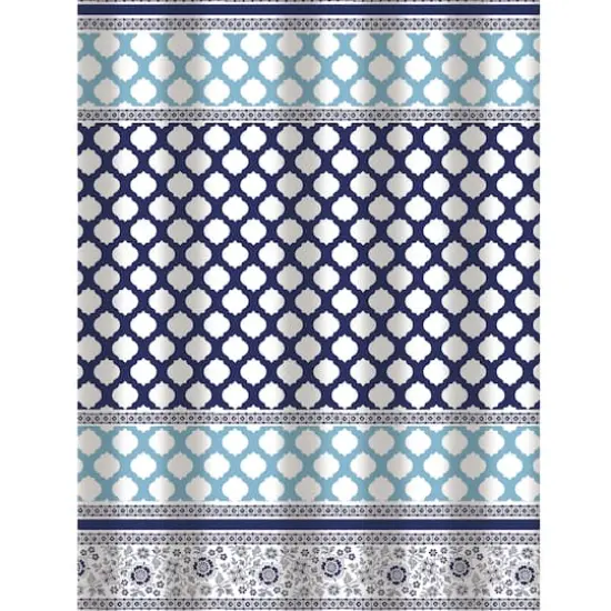 Bath Bliss Lattice Design Shower Curtain {1}