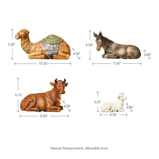 Glitzhome&reg; 16" Oversized Nativity Figurine Set {8}