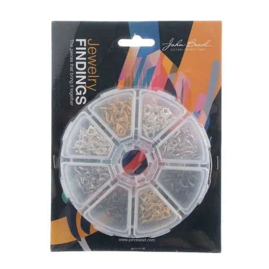 John Bead Lobster Clasps Assortment Round 8 Slot Jewelry Making Kit, 160ct. {4}