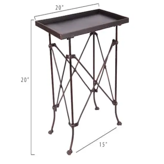 Hello Honey&reg; 20" Metal Rectangle Accent Table {7}