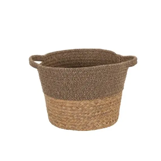 Household Essentials 8.5" Brown Corn & Hyacinth Wicker Basket {5}