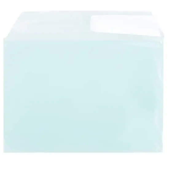 JAM Paper 5.063" x 7.188" Cello Sleeves with Self Adhesive Closures, 100ct. Aqua {4}