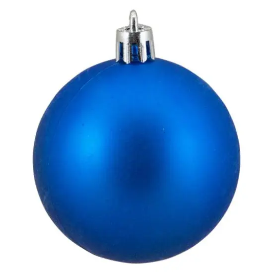 60ct Matte Lavish Blue Shatterproof Ball Ornaments {5}