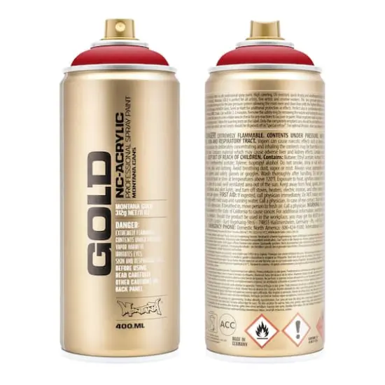 Montana&trade; Cans GOLD Shock Color Spray Paint, 400mL S3020 Shock KENT Blood Red {1}