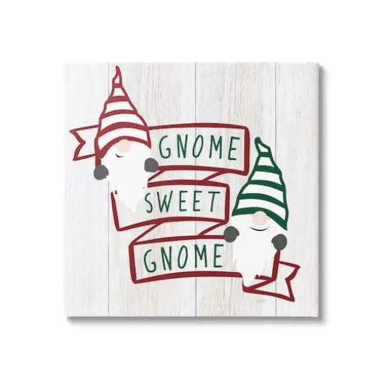 Stupell Industries Sweet Gnome Banner Phrase Canvas Wall Art {1}