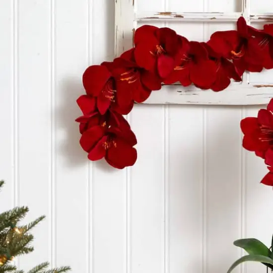 5ft. Red Amaryllis Garland {7}