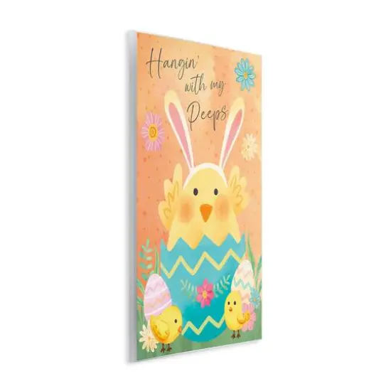 Stupell Industries Hangin' With My Peeps Easter Egg Chicks Wall Plaque Art {4}