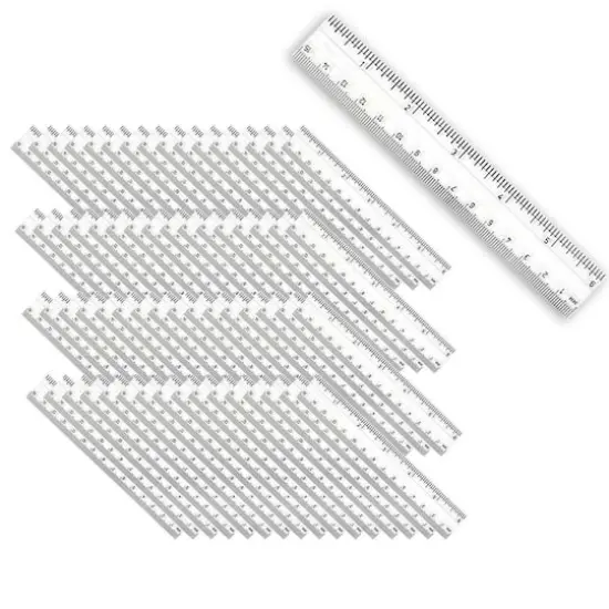 Charles Leonard Clear 6" Plastic Ruler, 48ct. {1}